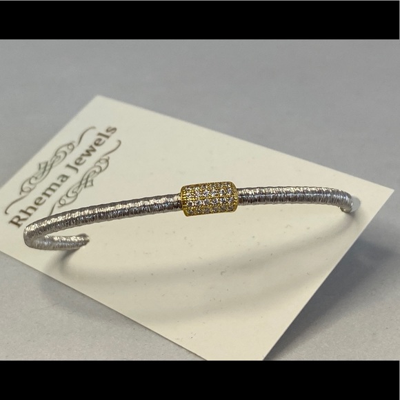 Sterling Silver Wire Wrap Bracelet - Picture 2 of 12